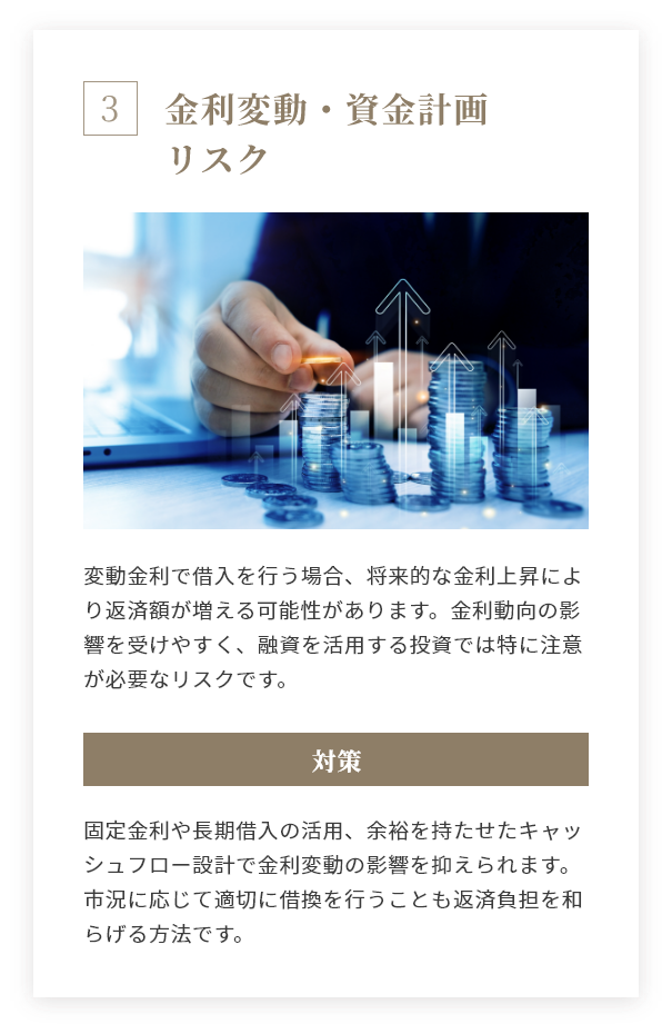 金利変動・資金計画リスク